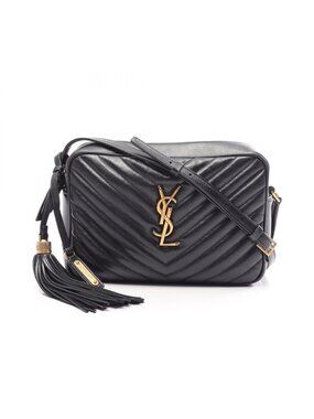 Saint Laurent Paris Shoulder Bag Lou Monogram Black Leather